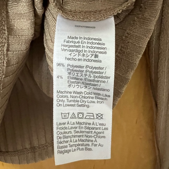 Madewell Long Sleeve Square Neck Ribbed Crop Top, Size M, NEW with Tag - Picture 5 of 5